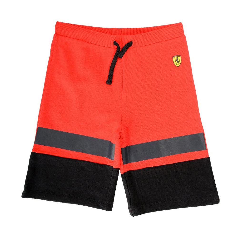 Scuderia Ferrari Boy "Stripes" Red Bermuda Shorts